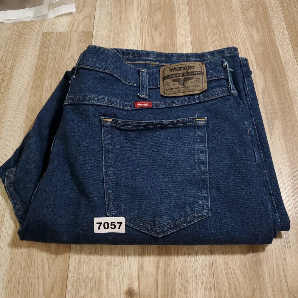 Wrangler Five Star Heritage Relaxed Fit Jeans Men 42x34 Blue Denim 1097FXVMD NEW